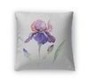 Throw Pillow, The Iris Flowers Watercolor Isolated - fashionbests