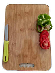 Kitchen Chopping Board with 1Pc Paring Knife & 1Pc Peeler Ideal for Chopping Fruits-Vegetables - Breads & More - (L=29xB=20xH=0.4cm) ? Pink ? 3 Pcs Chopper Set - Anti-Rust - fashionbests