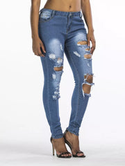 Women's Fashion Selling Holes Jeans Pants - fashionbests