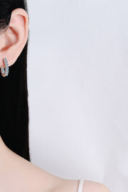 1.8 Carat Moissanite Hoop Earrings