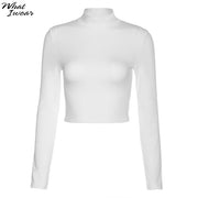 Women cotton hollow out sexy t-shirt bandage backless long sleeve tops Harajuku slim bodycon streetwear knitted tees - fashionbests