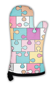 Oven Mitt, Colorful Puzzle Pattern - fashionbests