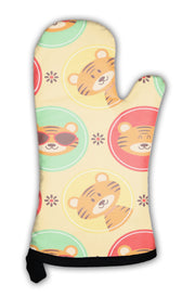 Oven Mitt, Pattern With Cute Baby Tigers - fashionbests