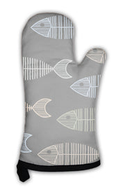 Oven Mitt, Tile With 50s Retro Fish Bone Pattern - fashionbests