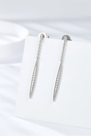 Elegant Moissanite 925 Sterling Silver Drop Earrings
