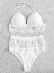 Cheeky Thong Bikini Swimming Suit Push Up Swimwear on White costumi da bagno donna Halter Bikini - fashionbests