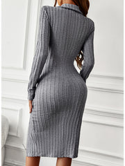 Women's sexy knitted slim one-step dress