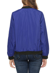 Ladies Casual Fashion Zip Jacket Jacket