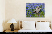 Gallery Wrapped Canvas, Austin Beautiful Texas Bluebonnets Field And Tree Stump - fashionbests