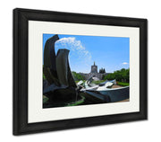 Framed Print, Salem Oregon Capitol Building And Water Fountain - fashionbests