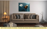Gallery Wrapped Canvas, Dolphin And Sea Lion Underwater Close Up - fashionbests