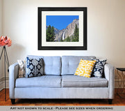 Framed Print, California View Of Yosemite Falls In Yosemite National Park - fashionbests