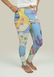 Leggings with Rainbows and Unicorns in the Clouds - fashionbests