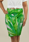 Pencil Skirt with Tropical leaves - fashionbests