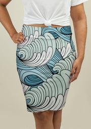 Pencil Skirt with Waves - fashionbests