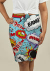 Pencil Skirt with Comic Speech Bubbles - fashionbests