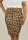 Pencil Skirt with Leopard Print - fashionbests