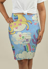 Pencil Skirt with Rainbows and Unicorns in the Clouds - fashionbests