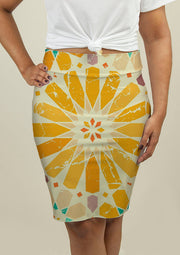 Pencil Skirt with Arabic Pattern - fashionbests