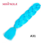 Miss Rola 100g Synthetic Jumbo Braids Hair 24 inch High Temperature Fiber Jumbo Brading Ombre Crochet Braiding Hair Extensions - fashionbests