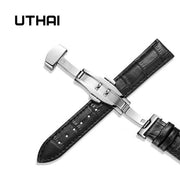 UTHAI Z09 Genuine Leather Watch Strap 20MM 22MM Stainless  Smart watch universal strap 12-24MM Watchbands - fashionbests