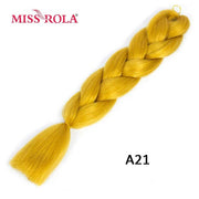 Miss Rola 100g 24 Inch Single Ombre Color Synthetic Hair Extension Crochet Twist Jumbo Braiding Kanekalon Hair - fashionbests