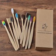 New design  color bamboo toothbrush Eco Friendly wooden Tooth Brush Soft bristle Tip Charcoal adults oral care toothbrush - fashionbests